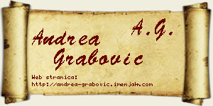 Andrea Grabović vizit kartica